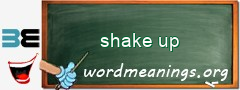 WordMeaning blackboard for shake up